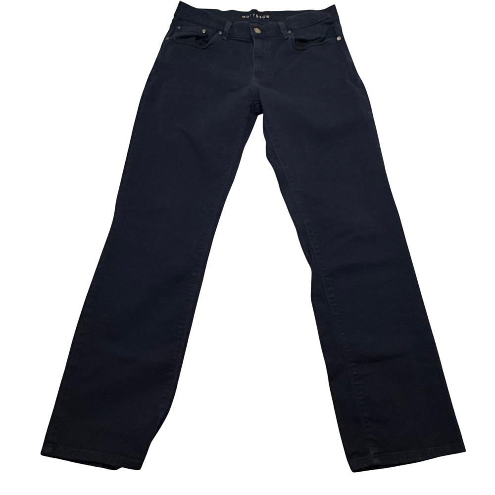 Mott & Bow Straight Leg Jeans Mens 32x32 Navy Blue Stretch Denim Pants 32 x 32
